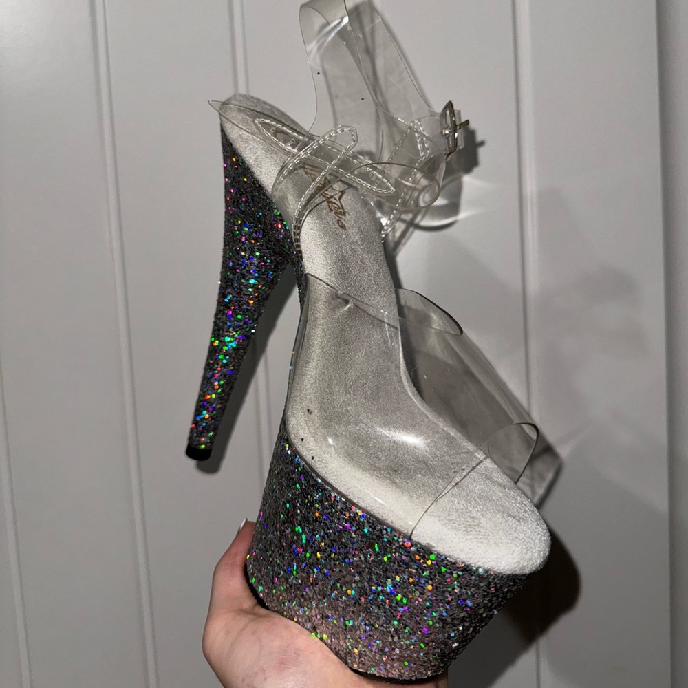 PLEASER STRIPPER/DANCER HEELS SIZE 8